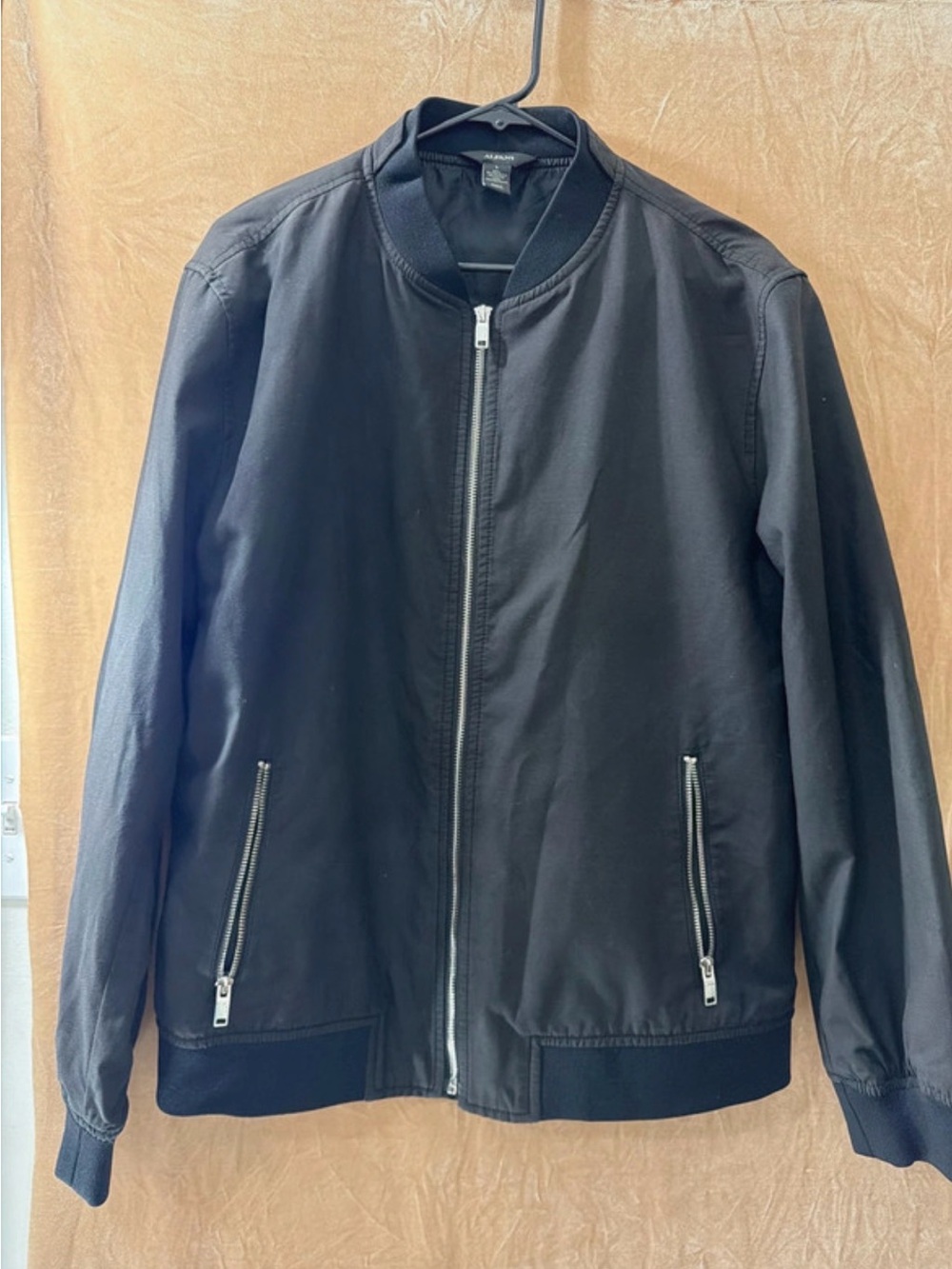 Alfani Black Women's Zip-Front Bomber Jacket